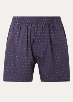 Pockies Heren Love boxershort van katoen met print in de kleur Donkerblauw, maat: M