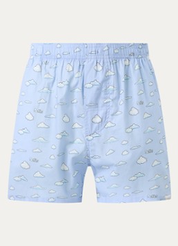 Pockies Heren Blue Clouds boxershort met steekzakken in de kleur Blauw, maat: XL
