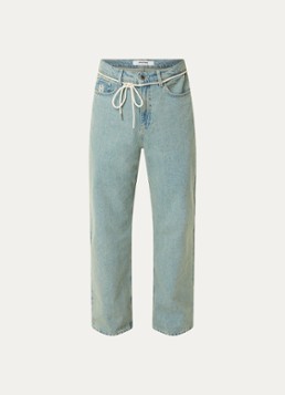 About:blank Heren Straight leg jeans met gekleurde wassing in de kleur Blauwgrijs, maat: S