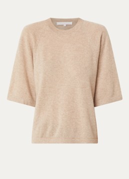 Absolut Cashmere. Dames Leana fijngebreide pullover van kasjmier in de kleur Beige, maat: M