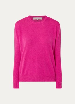 Absolut Cashmere. Dames Ysee fijngebreide trui van kasjmier in de kleur Fuchsia, maat: M