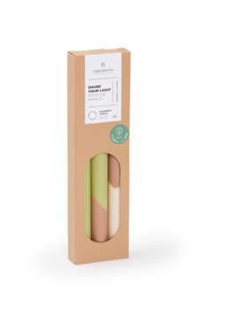 Originalhome Diagonal kaars 30 cm set van 3 Groen - Deal
