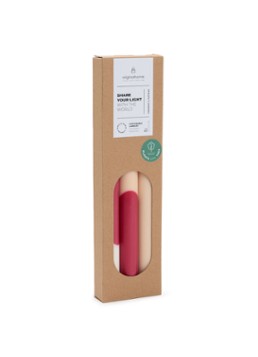 Originalhome Joy Diagonal kaars 30 cm set van 3 Rood - Deal