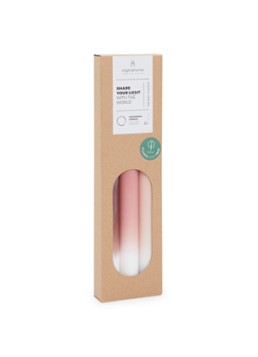 Originalhome Gradient kaars 30 cm set van 3 Roze - Deal