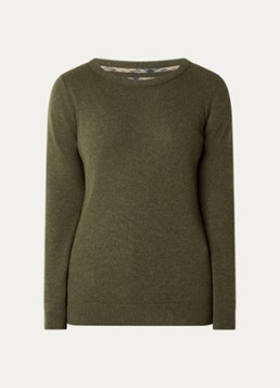 Barbour Dames Fijngebreide pullover in de kleur Olijfgroen, maat: 38