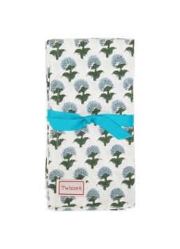 Twizzell Mini Azure servet van katoen 45 x 45 cm 4 stuks Blauw - Deal