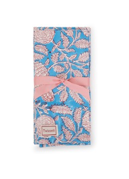 Twizzell Ocean Breeze servet van katoen 45 x 45 cm set van 4 Blauw - Deal