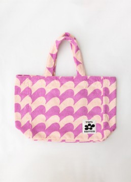Tarta Gelatina Dames Brisa shopper van badstof met print in de kleur Roze, maat: 45x35x15cm