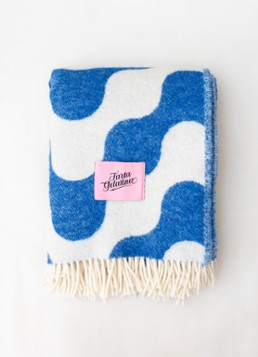 Tarta Gelatina Medusa plaid van 100% wol Blauw - Deal