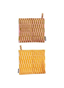Tarta Gelatina French Fries pannenlap met print Geelgoud - Deal