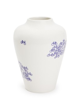 Heinen Delfts Blauw Vaas 21 cm Gebroken wit - Deal