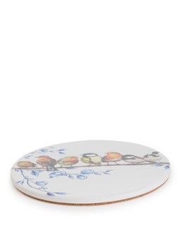 Heinen Delfts Blauw Bosvogels panonderzetter 18 cm Wit - Deal