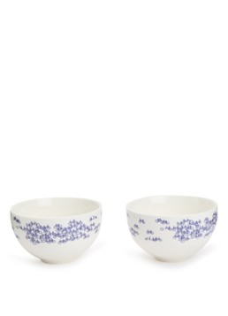 Heinen Delfts Blauw De Blauwe Fiets kom 10 cm set van 2 Blauw - Deal