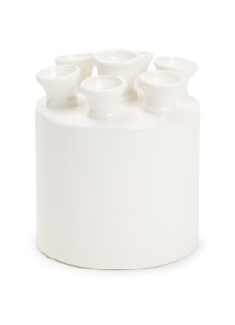 Heinen Delfts Blauw Tulpenvaas 16 cm Gebroken wit - Deal