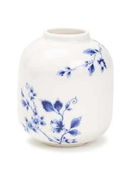 Heinen Delfts Blauw Blauw Vouw vaas 8 cm Wit - Deal