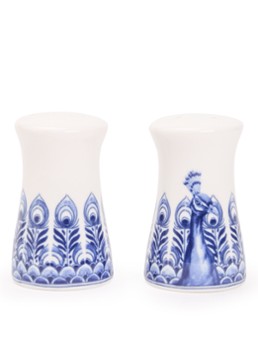 Heinen Delfts Blauw Paauw Blauw peper- en zoutstel 2-delig Wit - Deal