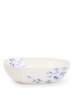 Heinen Delfts Blauw Blauw Vouw saladeschaal 32 cm Wit - Deal