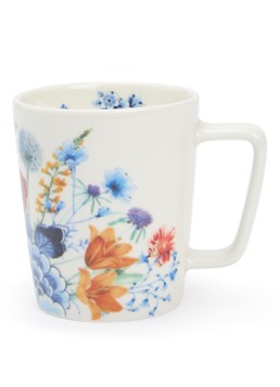 Heinen Delfts Blauw Wildbloemen kopje 14,5 cl Wit - Deal