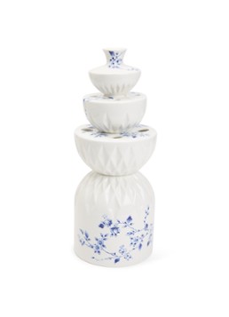 Heinen Delfts Blauw Stapelvaas 42 cm 4-delig Wit - Deal