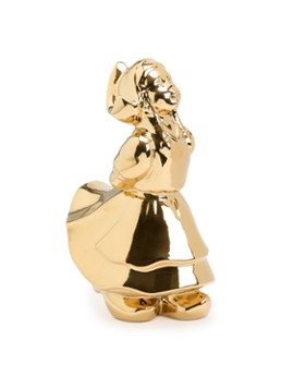 Heinen Delfts Blauw Kissing Couple Boerin XL ornament 30 cm Goud - Deal