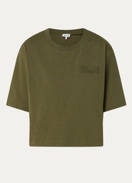 Baum und Pferdgarten Dames Jiana T-shirt met 3D logoprint in de kleur Donkergroen, maat: M