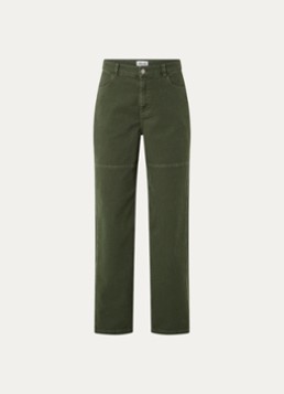 Baum und Pferdgarten Dames Madel highwaist loose fit jeans met gekleurde wassing in de kleur Donkergroen, maat: W29/L32