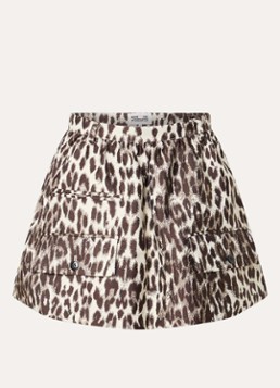 Baum und Pferdgarten Dames Samaya minirok met panterprint en klepzakken in de kleur Bruin, maat: 34