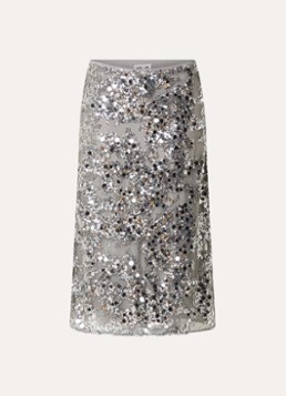 Baum und Pferdgarten Dames Shania midi rok met pailletten en strass in de kleur Grijs, maat: 36