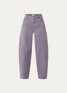 Baum und Pferdgarten Dames Napolen high waist wide fit jeans met gekleurde wassing in de kleur Lila, maat: W31/L32