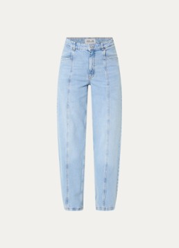 Baum und Pferdgarten Dames No 02 high waist loose fit jeans met lichte wassing in de kleur Indigo, maat: W28/L32
