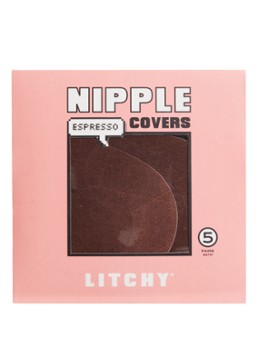 Litchy Dames Nipple cover in 5-pack in de kleur Bruin, maat: ONE SIZE