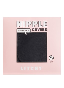 Litchy Dames Nipple cover in 5-pack in de kleur Zwart, maat: ONE SIZE