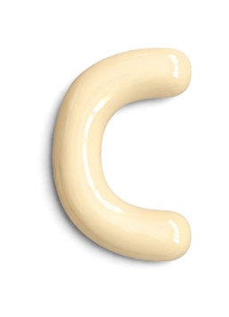 Ceramics by Romy Letter C hanger 10 cm Gebroken wit - Deal