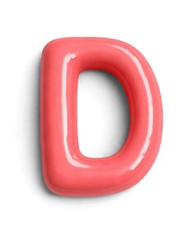 Ceramics by Romy Letter D hanger 10 cm Oranjerood - Deal