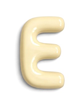 Ceramics by Romy Letter E hanger 10 cm Gebroken wit - Deal