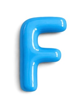 Ceramics by Romy Letter F hanger 10 cm Blauw - Deal