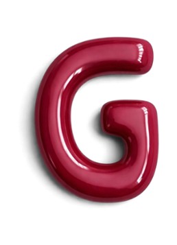 Ceramics by Romy Letter G hanger 10 cm Bordeauxrood - Deal