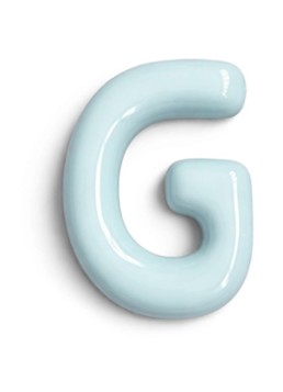 Ceramics by Romy Letter G hanger 10 cm Lichtblauw - Deal