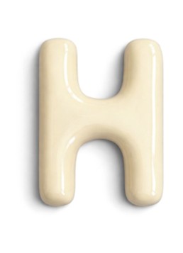 Ceramics by Romy Letter H hanger 10 cm Gebroken wit - Deal