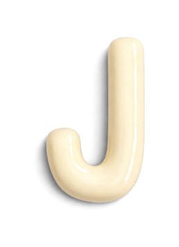 Ceramics by Romy Letter J hanger 10 cm Gebroken wit - Deal