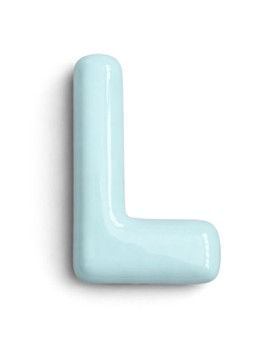 Ceramics by Romy Letter L hanger 10 cm Lichtblauw - Deal