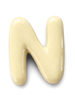 Ceramics by Romy Letter N hanger 10 cm Gebroken wit - Deal