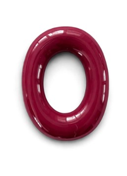 Ceramics by Romy Letter O hanger 10 cm Bordeauxrood - Deal