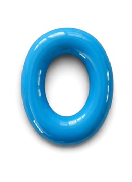 Ceramics by Romy Letter O hanger 10 cm Blauw - Deal