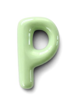 Ceramics by Romy Letter P hanger 10 cm Mint - Deal