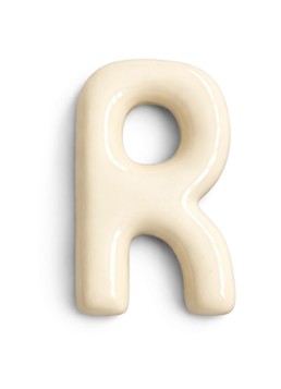 Ceramics by Romy Letter R hanger 10 cm Gebroken wit - Deal