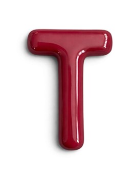 Ceramics by Romy Letter T hanger 10 cm Bordeauxrood - Deal
