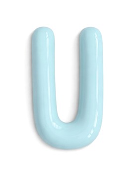 Ceramics by Romy Letter U hanger 10 cm Lichtblauw - Deal