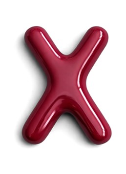 Ceramics by Romy Letter X hanger 10 cm Bordeauxrood - Deal