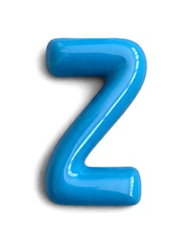 Ceramics by Romy Letter Z hanger 10 cm Blauw - Deal